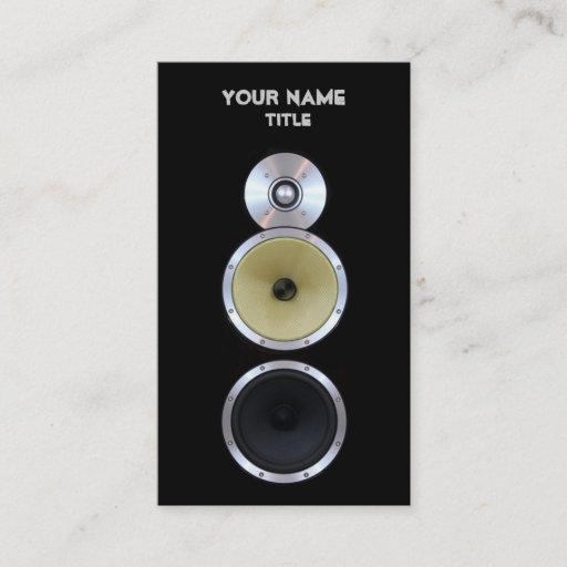 Customizable Sound Speaker Engineer Business Cards