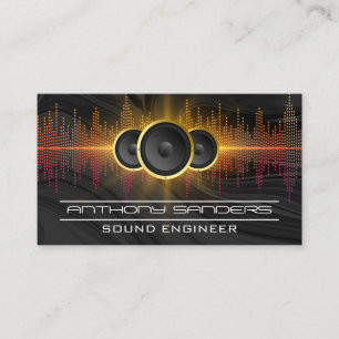 Sound Speaker Equipment Producer Business Card