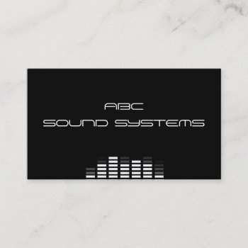 "sound Systems" Business Card by istanbuldesign at Zazzle