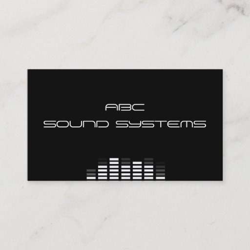 Customizable "Sound Systems" Business Card