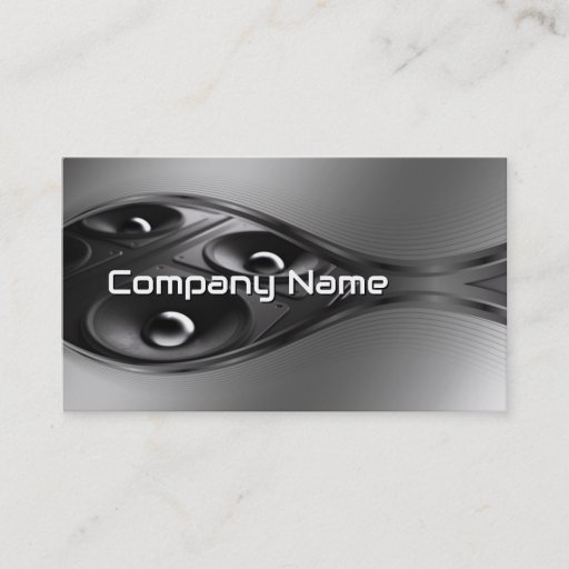 Customizable Sound systems business card
