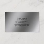 Sound Systems Grey Metal Gradient Business Card (Back)