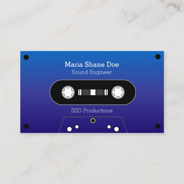 Sound Technician Musician Business Card (Front)