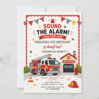 Sound the alarm and Grab your gear Fire Birthday