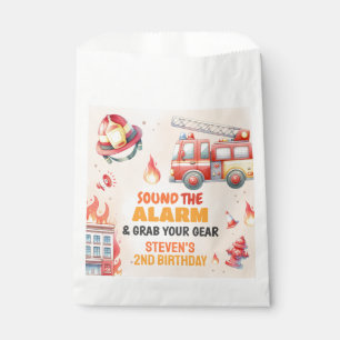 Sound the Alarm Fire Truck Baby Shower Favor Bag