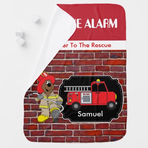 Sound the Alarm _ Firefighter Baby Blanket