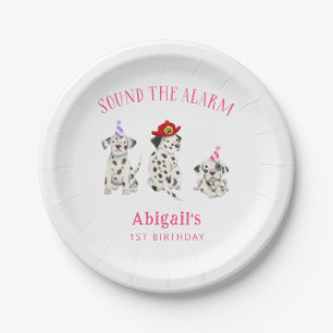 Sound the Alarm Girl Birthday Party Paper Plates