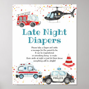 Sound the alarm & Grab your gear Late Night Diaper Poster