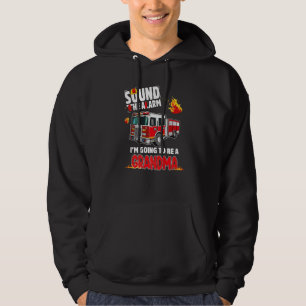 Sound The Alarm Grandma Baby Reveal Firefighting F Hoodie
