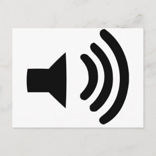 Sound Volume Symbol Postcard