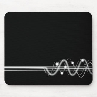 Sound Wave - Black Mouse Pad