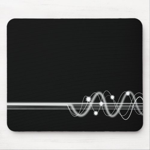 Sound Wave _ Black Mouse Pad