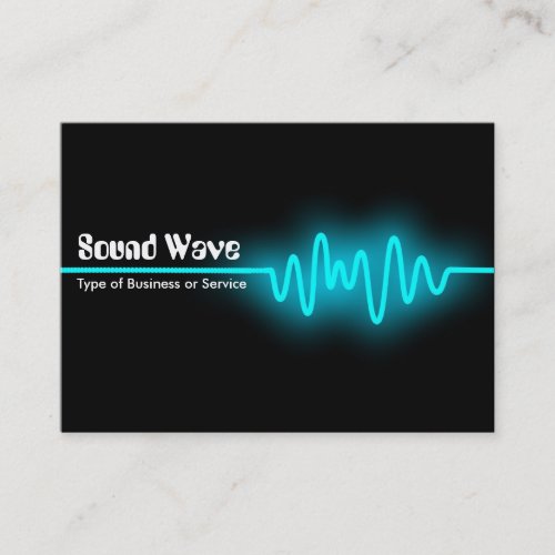 Sound Wave - Blue and Black Business Card Templates