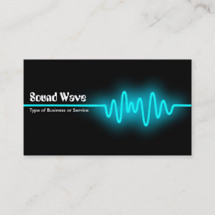 Sound Wave - Blue and Black Business Card