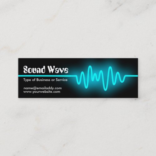 Sound Wave - Blue and Black Business Cards