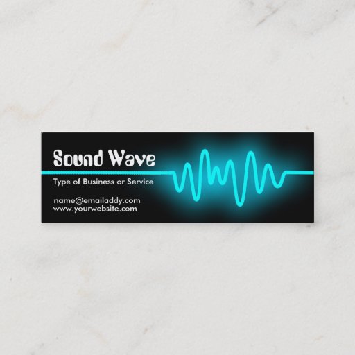 Customizable Sound Wave - Blue and Black Business Cards