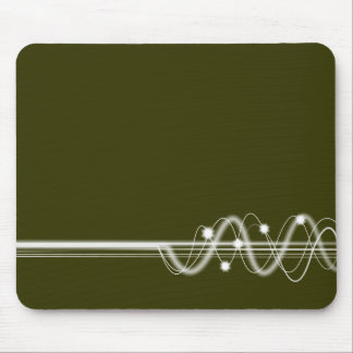 Sound Wave - Dark Olive Mouse Pad