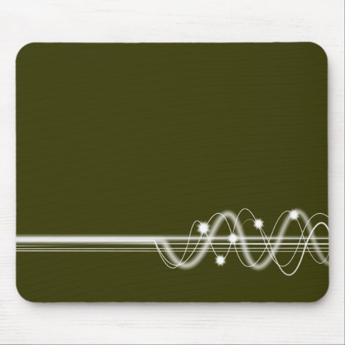Sound Wave _ Dark Olive Mouse Pad