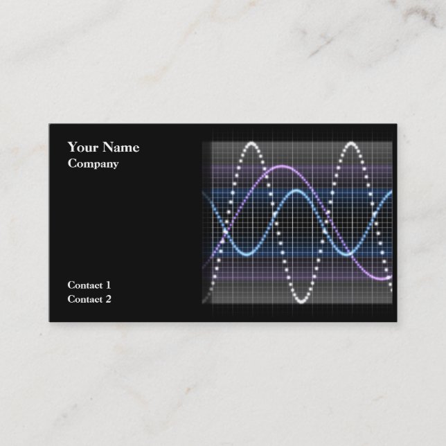 Sound Wave Design 01 - business cards (Front)