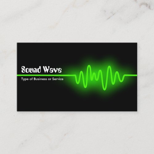 Sound Wave - Green and Black Business Card