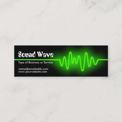 Sound Wave - Green and Black Business Card Templates