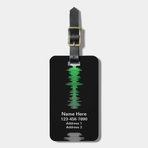 Sound Wave Luggage Tag