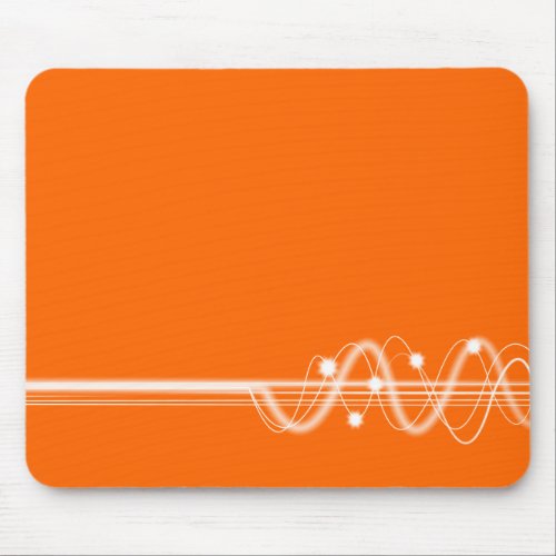 Sound Wave _ Orange Mouse Pad