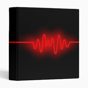 Sound Wave - Red and Black Binder