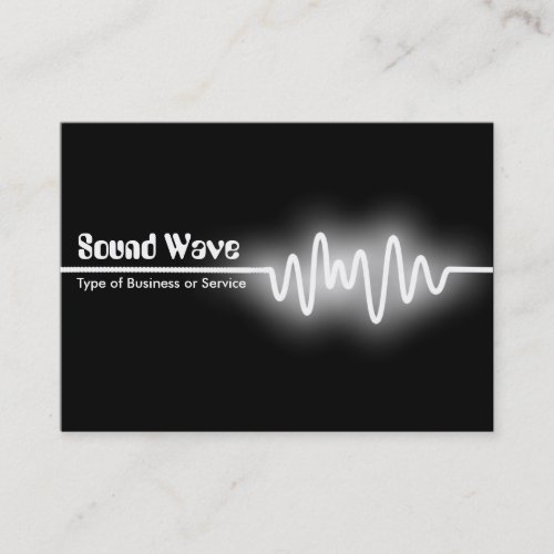 Sound Wave - White and Black Business Card