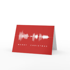 Sound Waveform Music Merry Christmas Geek Holiday Card