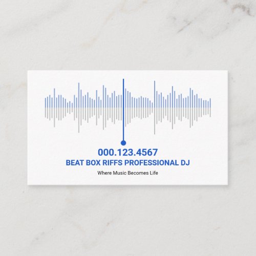 Sound Wavelength Frequency Audio Engineer DJ Business Card