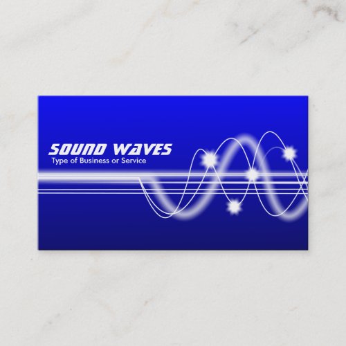Sound Waves - Blue Shaded Business Card Templates