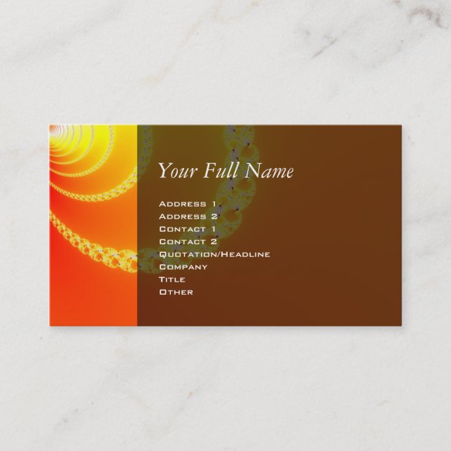 Sound Waves Fractal Art Business Card (Front)