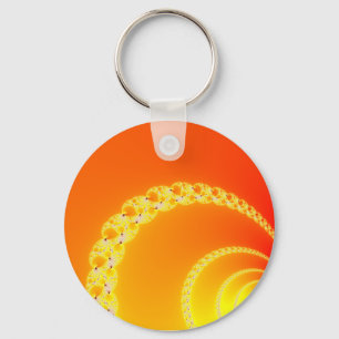 Sound Waves Fractal Art Keychain