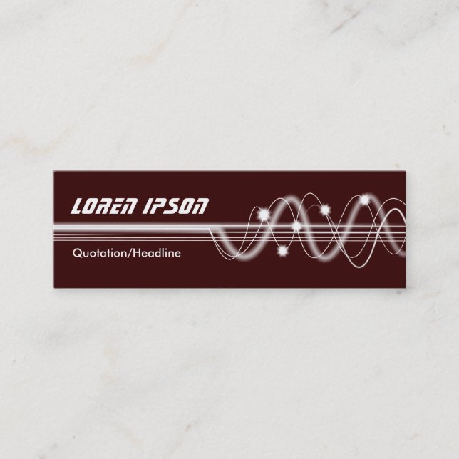 Sound Waves II - Brown Mini Business Card (Front)
