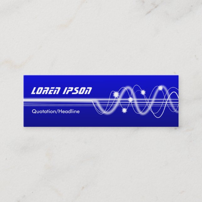 Sound Waves II - Shaded Blue Mini Business Card (Front)