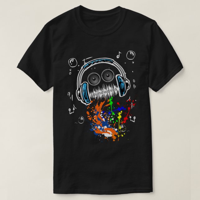 Sound Waves Music Mech T-Shirt (Design Front)