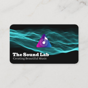Sound Waves   Music Note Logo Business Card