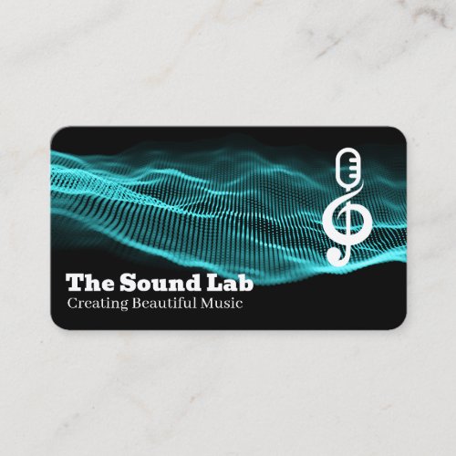Sound Waves | Music Sound Note Logo Business Card