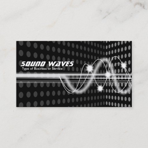 Customizable Sound Waves - Spot Corner Business Cards