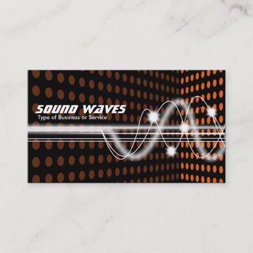 Sound Waves - Spot Corner - Orange Business Card