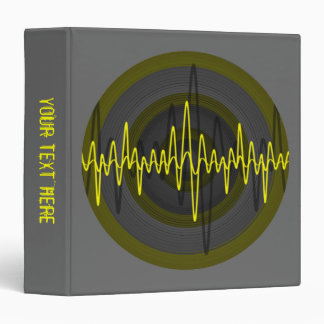 Sound Yellow Dark Round 'Your Text' binder grey
