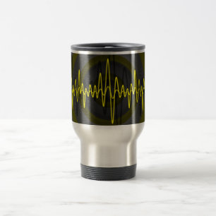 Sound Yellow Dark travel commuter mug