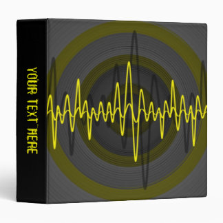 Sound Yellow Dark 'Your Text' binder black