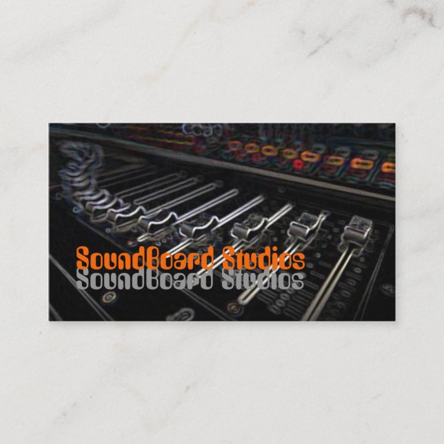 Soundboard Music Business Card Template (Front)