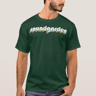 Soundgarden Retro Rainbow Typography Faded Style T-Shirt