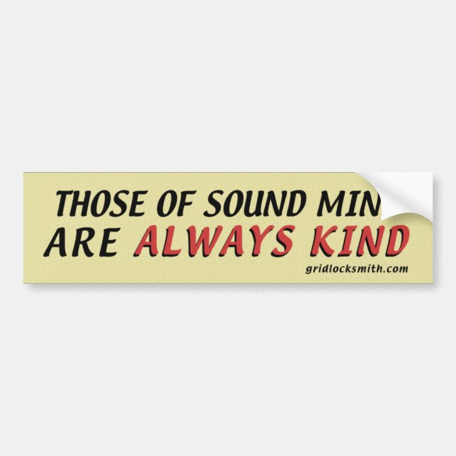 SoundMind-Kind Bumper Sticker (Front)
