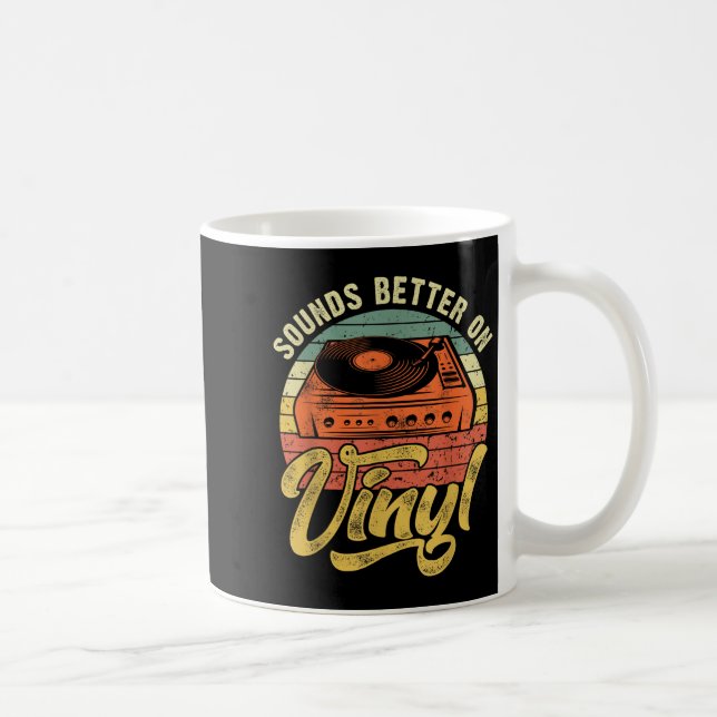 Sounds Better On Vinyl - Music Lover Disc Records  Coffee Mug (Right)