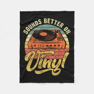 Sounds Better On Vinyl - Music Lover Disc Records  Fleece Blanket