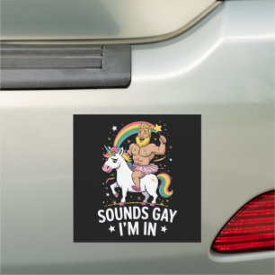 Sounds Gay Im In  Car Magnet